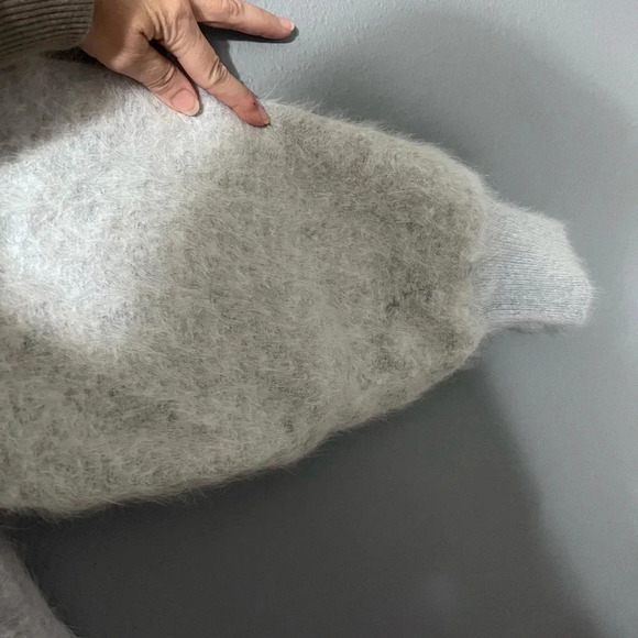 Vtg Lee Sands ANGORA Rabbit Hair Open Front Cardigan Sweater Jacket O/S Plus EUC - Picture 7 of 14